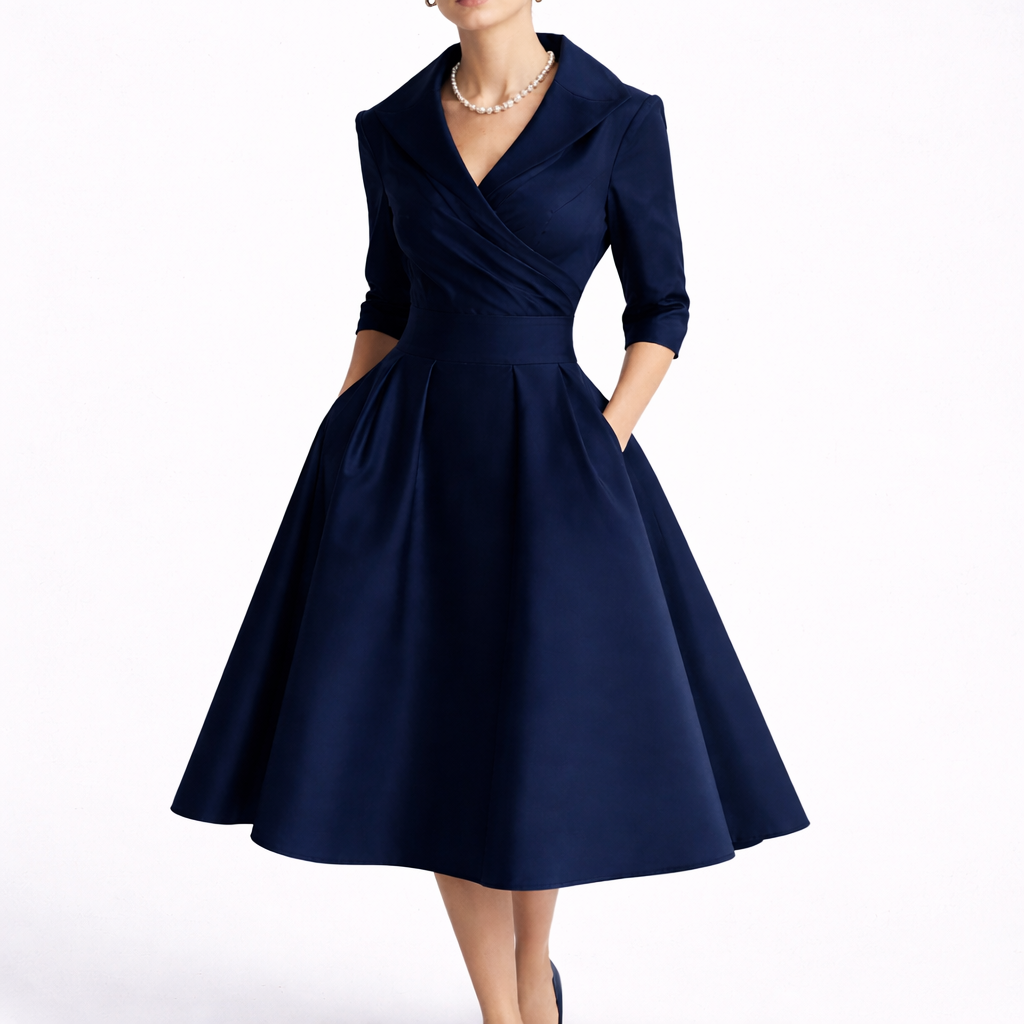 Chic Midi Dress – Women's Structured Occasion Dress