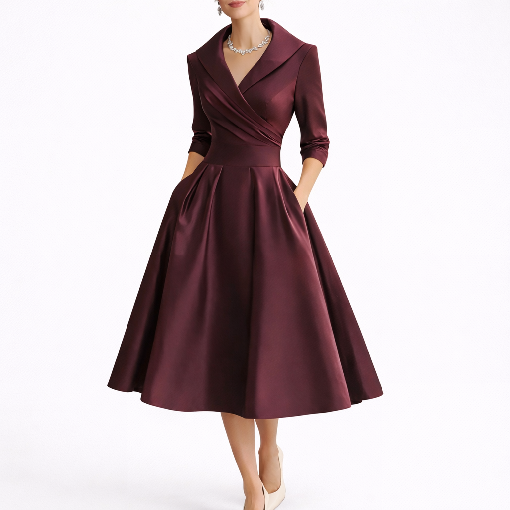 Chic Midi Dress – Women's Structured Occasion Dress