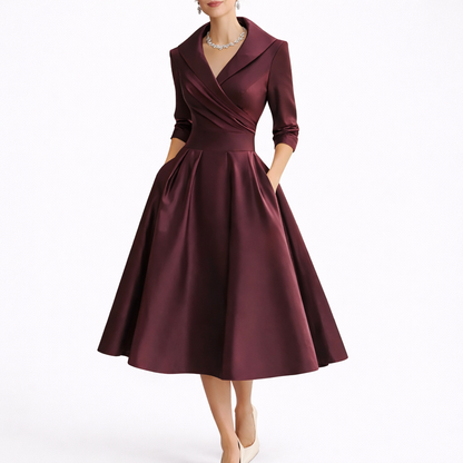 Chic Midi Dress – Women's Structured Occasion Dress