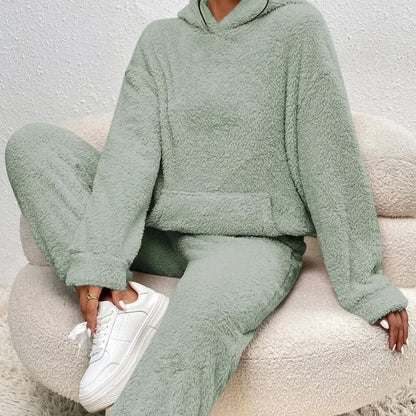Women's Teddy Fleece Loungewear Set – Cozy Winter Co-Ord