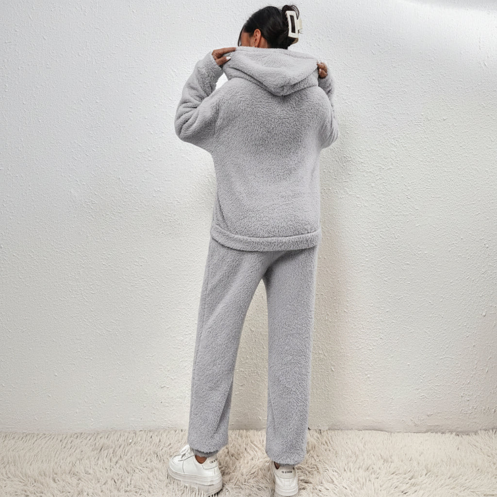 Women's Teddy Fleece Loungewear Set – Cozy Winter Co-Ord