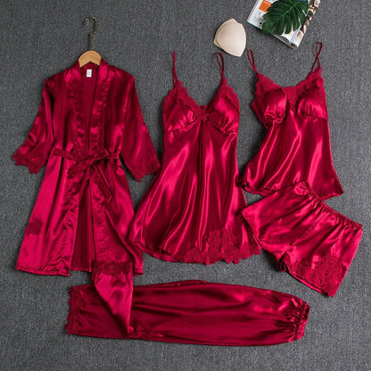 Women's Lace-Trimmed Pajama Set – Elegant Sleepwear
