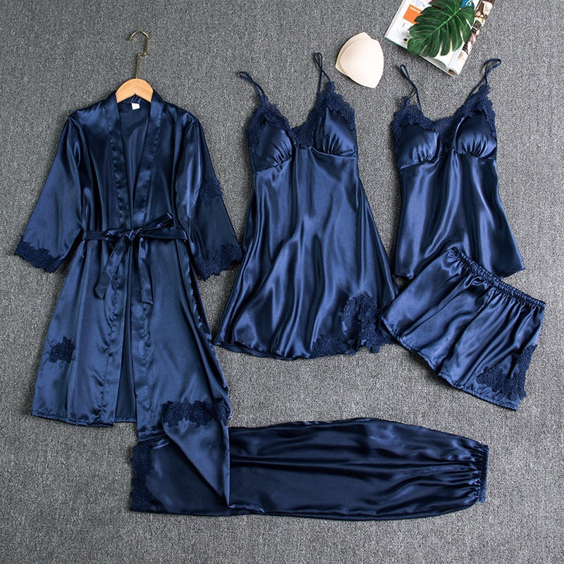 Women's Lace-Trimmed Pajama Set – Elegant Sleepwear