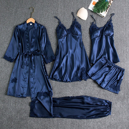 Women's Lace-Trimmed Pajama Set – Elegant Sleepwear