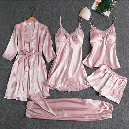 Women's Lace-Trimmed Pajama Set – Elegant Sleepwear