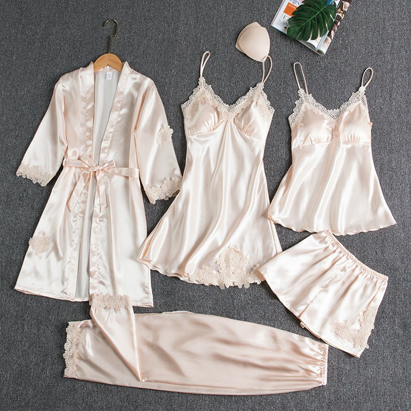Women's Lace-Trimmed Pajama Set – Elegant Sleepwear