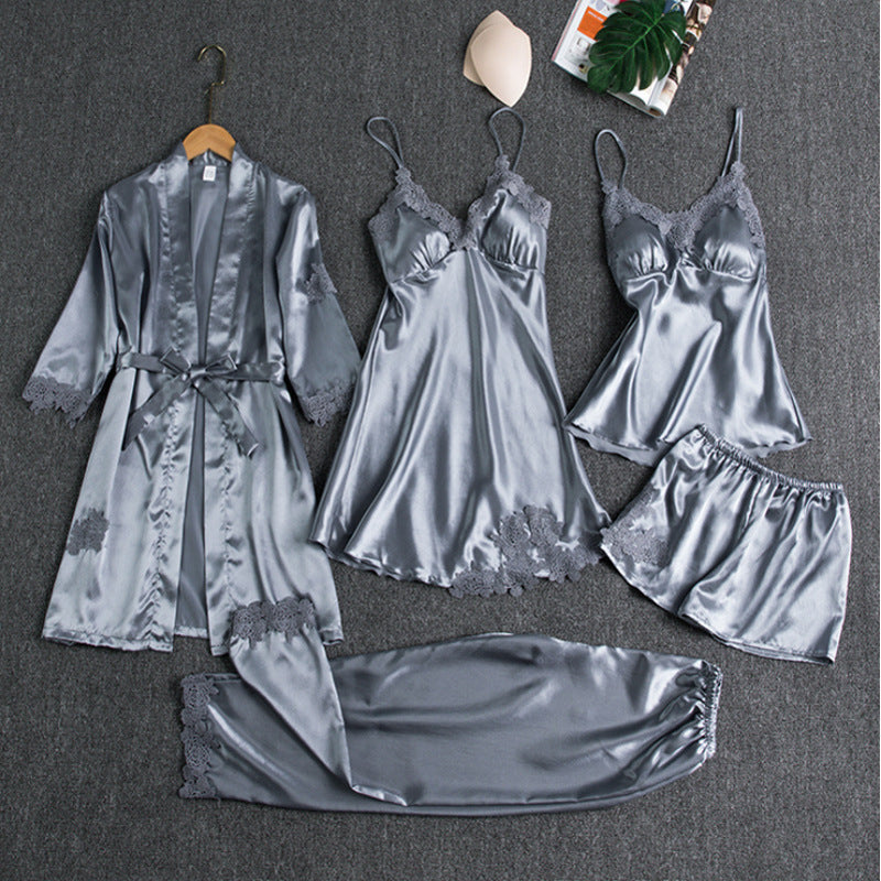 Women's Lace-Trimmed Pajama Set – Elegant Sleepwear