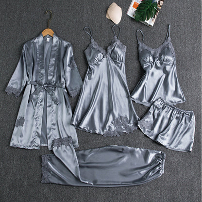 Women's Lace-Trimmed Pajama Set – Elegant Sleepwear