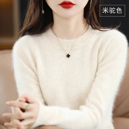 Women's slim fit cashmere sweater – side view