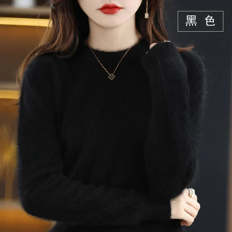 Cashmere crew neck – fabric texture detail