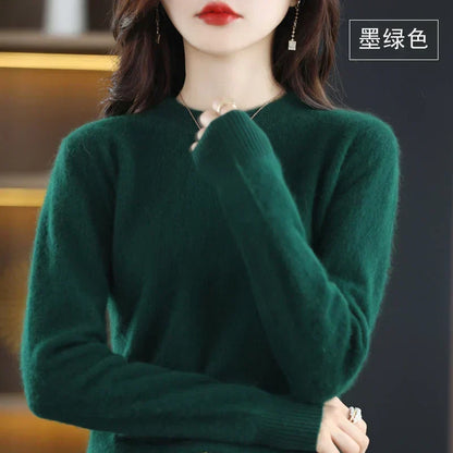 Women's cashmere crew neck – full view