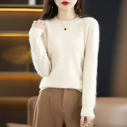 Cashmere crew neck – styled outfit
