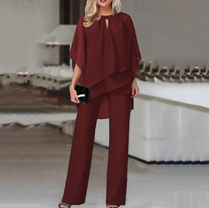 Women's Wide Leg Pants Co-Ord – Casual Two-Piece Set