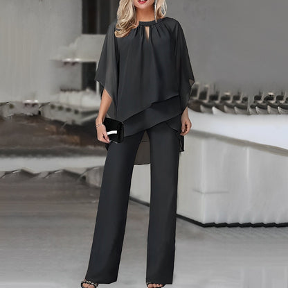 Women's Wide Leg Pants Co-Ord – Casual Two-Piece Set