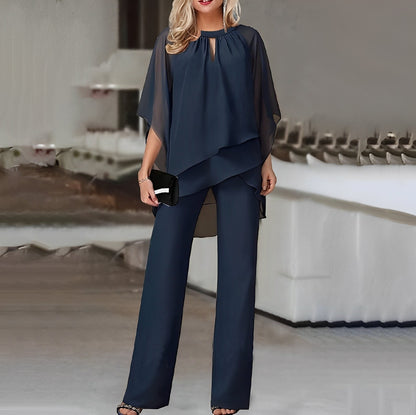 Women's Wide Leg Pants Co-Ord – Casual Two-Piece Set