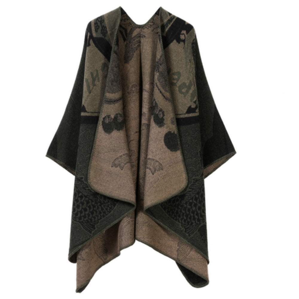 Fish scale knit wrap – alternate colourway