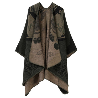Fish scale knit wrap – alternate colourway