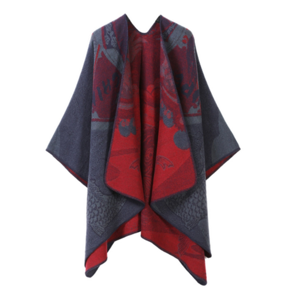 Women's poncho wrap – drape view