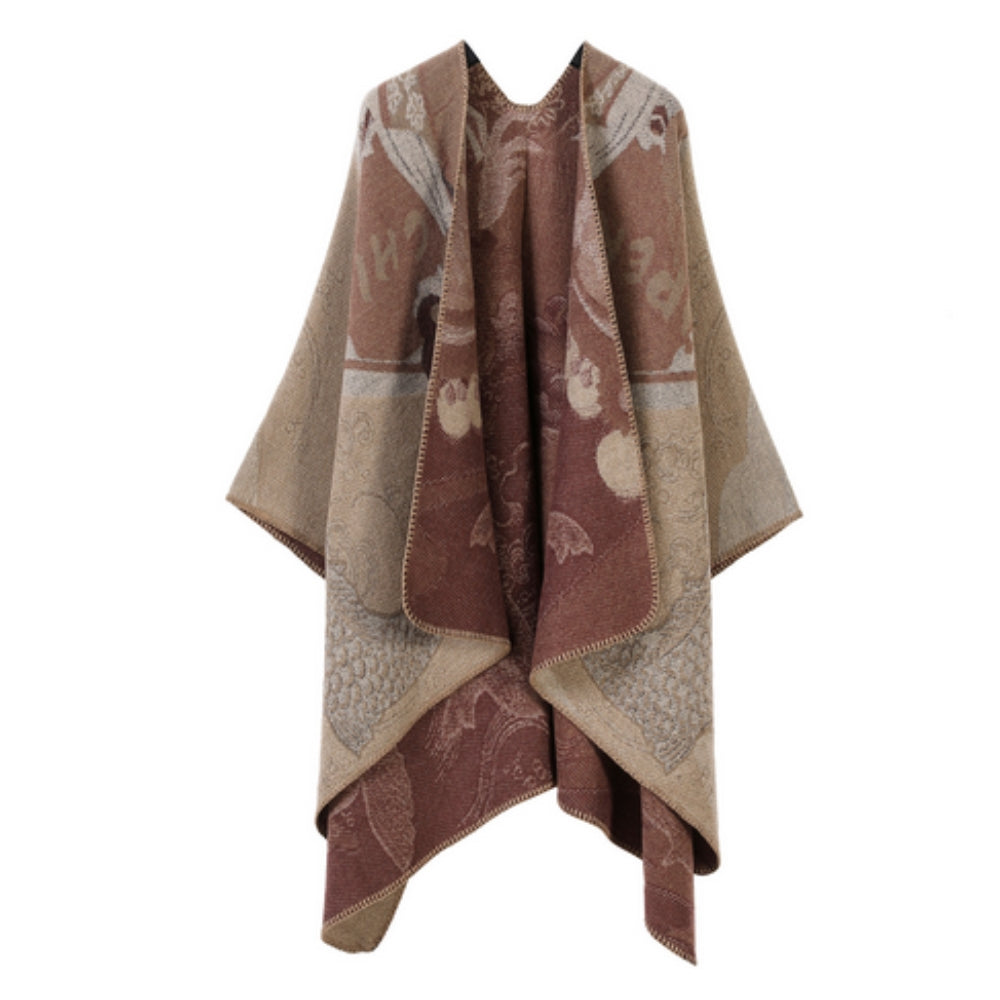 Reversible knit wrap – reverse side view