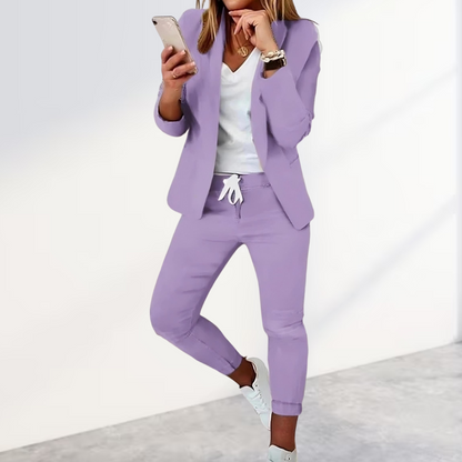 Women's Athleisure Blazer Suit – Two-Piece Sport Set