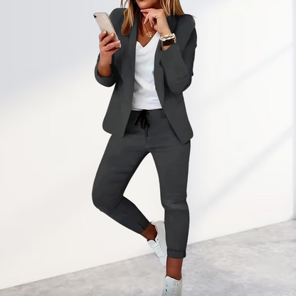Women's Athleisure Blazer Suit – Two-Piece Sport Set