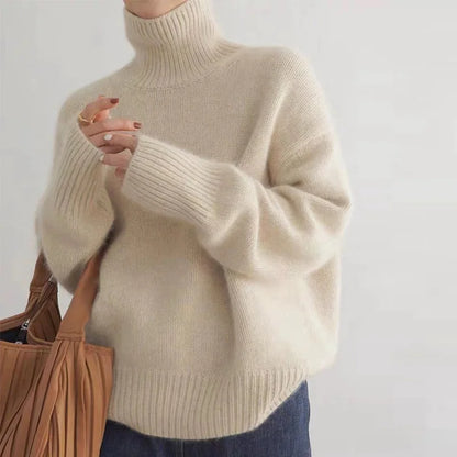 Ribbed knit pullover – back view