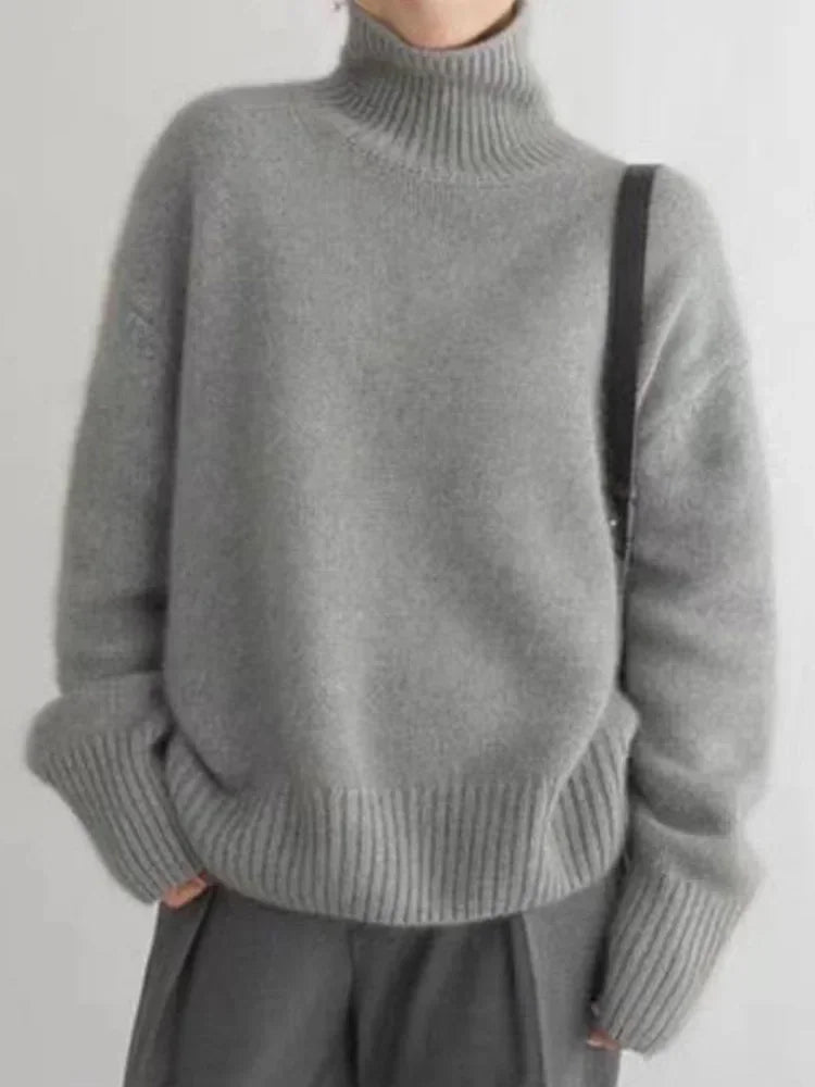Women's turtleneck sweater – colour option