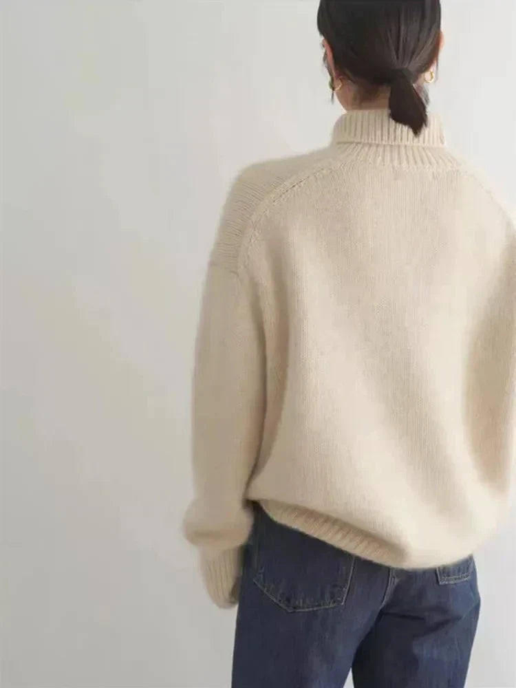 Ribbed turtleneck – styled outfit