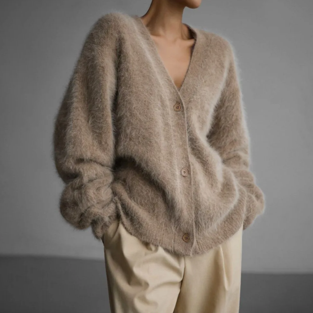 Chunky open-front cardigan – alternate colour