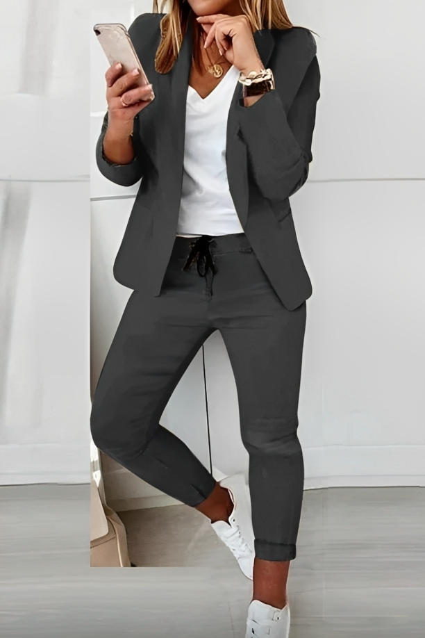 Women's Relaxed Suit Set – Comfortable Casual Two-Piece