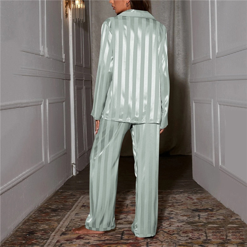 Women's Premium Satin Pyjama Set – Silky Nightwear