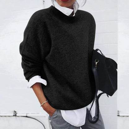 Women's everyday knit pullover – styled view