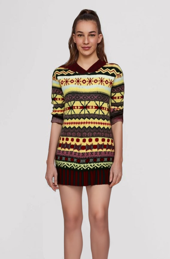 Fair Isle pattern sweater – nordic knit detail