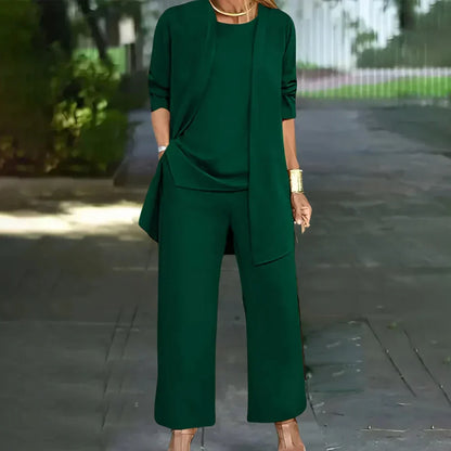 Women's Three-Piece Trouser Suit – Tailored Pantsuit Set