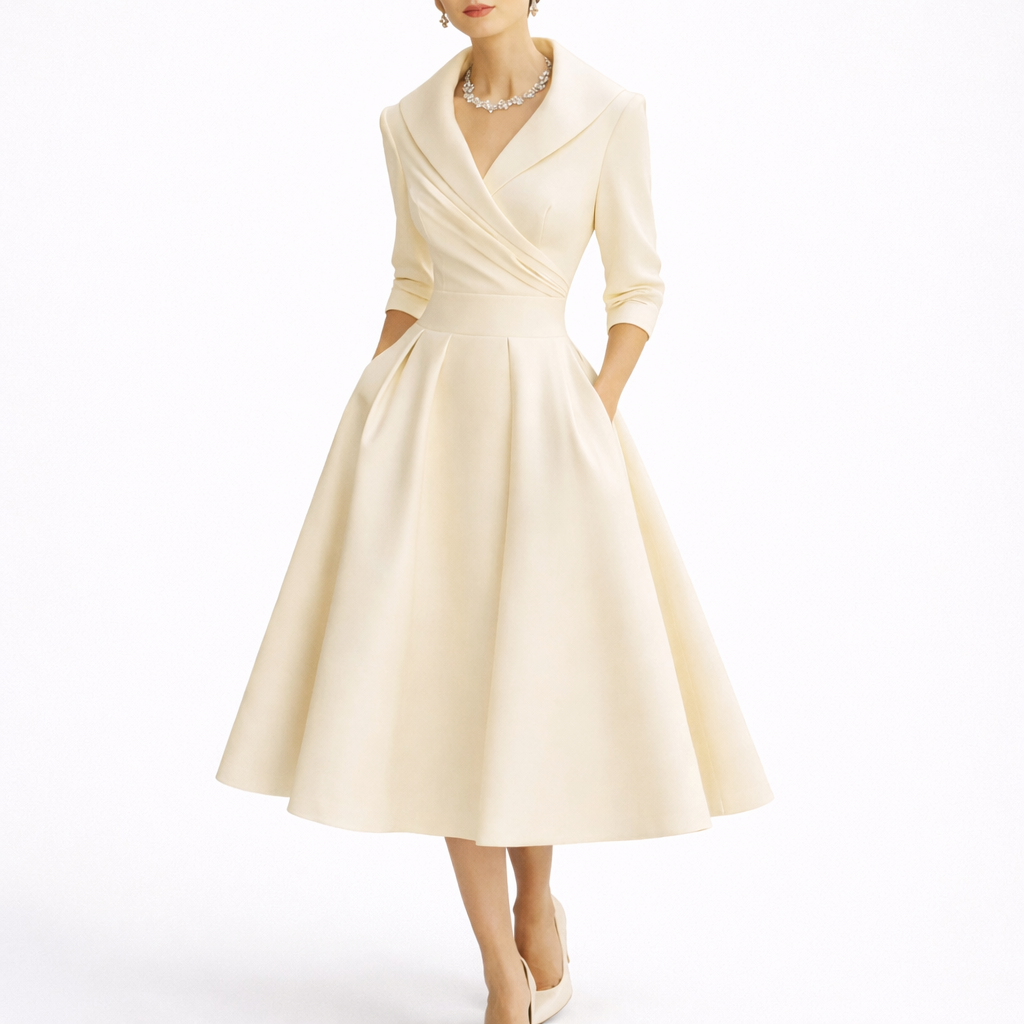 Chic Midi Dress – Women's Structured Occasion Dress