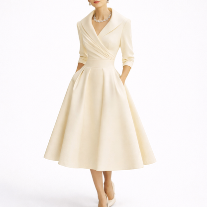 Chic Midi Dress – Women's Structured Occasion Dress