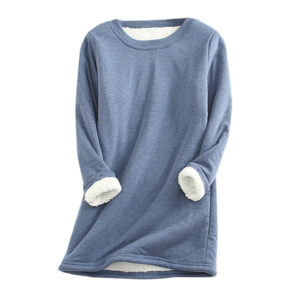 Women's fleece-lined sweatshirt – cozy front view